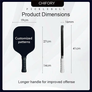Chifory niveau professionnel 16mm Graphite T700 fibre de carbone Pickleball Paddle Sports Logo personnalisé nid d'abeille sport nid d'abeille - Product Image 6