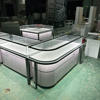 Vitrine de Luxe Haut de Gamme en Verre Trempé pour Bijoux, Meuble de Présentation de Magasin, Comptoir, Armoire, Support