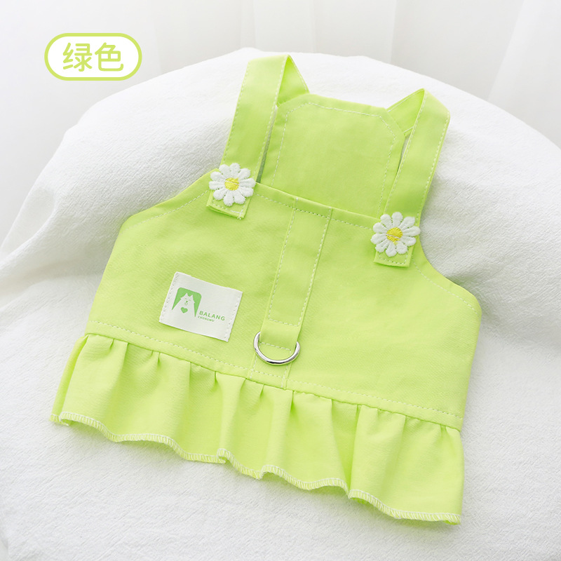 Robe à bretelles de couleur unie verte