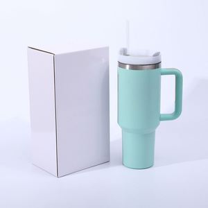 Gobelet de voyage isotherme en acier inoxydable 30oz H2.0 avec poignée, couvercle et paille, antidérapant, personnalisable ODM - Product Image 3