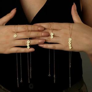 シンプルなペット猫の足プリントネックレスパーソナリティライトラグジュアリーハイエンドインターネットのセンス有名人ホットジュエリー - Product Image 2