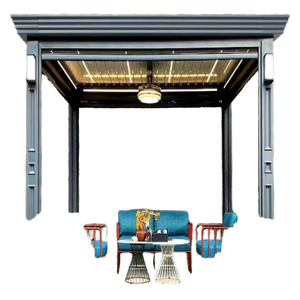 Arbres en aluminium modernes et imperméables, respectueux de l'environnement, style chinois, jardin extérieur, patio, toit à lames, stores à glissière, personnalisables, nature - Product Image 1