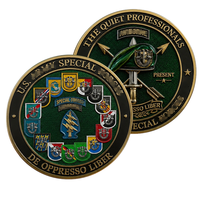 Stock the Quiet Professionals 1952 Present Relief Coin Green Beret Dagger Arrow Antique Gold Souvenir Metal Craft Challenge Coin