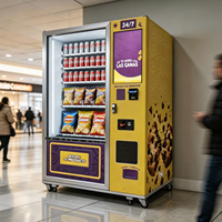 Máquina Expendedora con Cinta Transportadora, Sistema de Entrega Suave, Dispensador de Bebidas y Aperitivos con Salida de Productos Estable