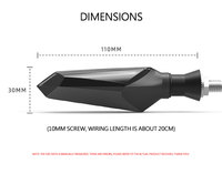 Clignotant pour moto, scooter lourd, VTT – Feux latéraux dynamiques – Système d'éclairage moto 12V