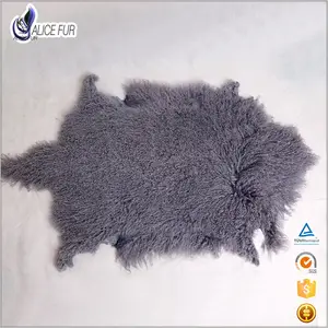 High Quality Tibetan Lamb Fur Plate Mongolian Lamb Fur Skins Long And Curly Hair For Dolls Wigs Blankets
