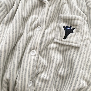 Pijamas <span class=keywords><strong>de</strong></span> Franela Gruesa y Cálida <span class=keywords><strong>de</strong></span> Invierno <span class=keywords><strong>para</strong></span> Parejas, Estilo Japonés, con Rayas y Diseño <span class=keywords><strong>de</strong></span> <span class=keywords><strong>Gato</strong></span> Negro, <span class=keywords><strong>para</strong></span> <span class=keywords><strong>Hombre</strong></span> y Mujer - Product Image 3