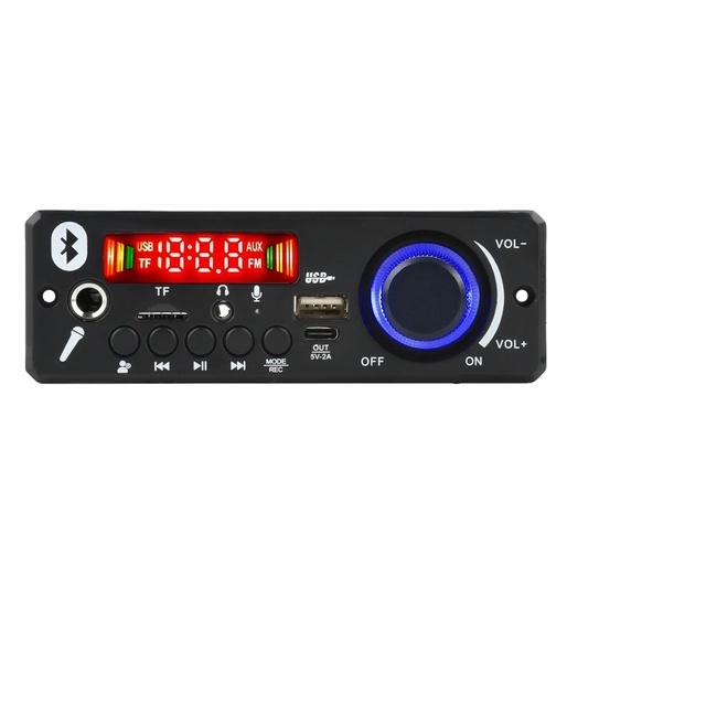 DC 12V Car BT MP3 Amplifier Decoder Board 2*80W BT FM Audio Decoder Suitable for Cars with LCD Display and Remote Control