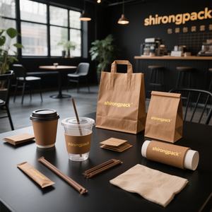 Tazas de café de plástico PET biodegradables, aguanieve transparente y jugo de yogur <span class=keywords><strong>Danone</strong></span> para postre para llevar con tapas de cúpula - Product Image 4