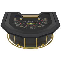 Table de poker demi-ronde en bois antique de luxe professionnelle sur mesure de qualité casino pour jeu de trois cartes – Vente en gros