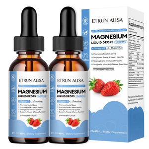 ETRUN ALISA Label pribadi Magnesium l-theanine Glycinate cairan Drop tenang tidur otot kaki kram stres kurang tidur lebih baik - Product Image 1