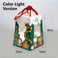 Boîte à gâteau Arbre de Noël, boîte de 4 pouces pour mousse, pâtisserie, biscuits, desserts, avec fenêtre transparente, boîte cadeau portable