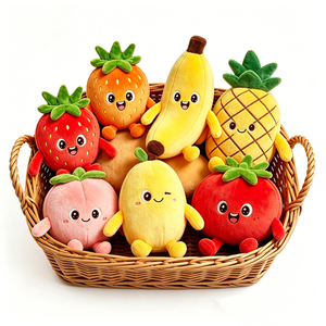 Juego de Peluches de Frutas, Sandía, Mango, Piña, Naranja, Aguacate, Ciruela, Animales de Peluche Suaves para Niños Mayores de 3 Años, Unisex - Product Image 6