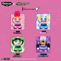 Fuggler X Powerpuff Girls Collab Plush Doll Ugly Cute Tooth Monster Blossom Bubbles Buttercup Trend Collectible Stuffed Toy