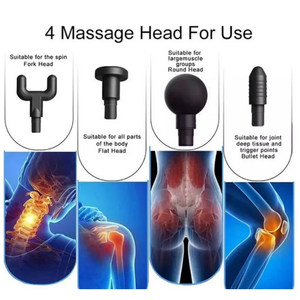 Cordless Massage Gun With 5 Massage Heads USB Rechargeable 12 Speed Levels Brushless Motor Full Body Deep Tissue Therapy - Product Image 2