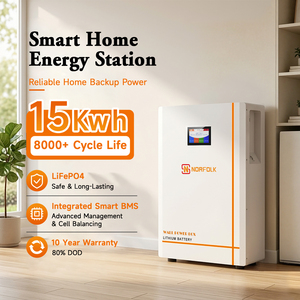 Norfolk 2026 New 51.2v <b>48v</b> 200Ah 300ah 314Ah 400Ah Lithium Ion Power Wall Mounted <b>Battery</b> Pack Built in BMS NFKES51-300 Home Lif - Product Image 1