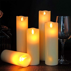 Bougie LED sans flamme en plastique pour décoration intérieure, alimentation électronique, télécommande, bougie à piles - Product Image 4
