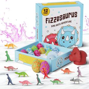 Juguetes de Huevos de Dinosaurio con Logotipo Personalizado OEM, Bombas de Baño con Dinosaurios en su Interior, Ingredientes Naturales y Orgánicos para Niños - Product Image 1