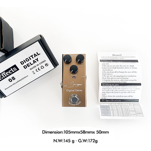 بيع بالجملة OEM تأثيرات زائدة الغيتار الكهربائي الفردي متعدد التأثير دواسة تأثيرات دواسة دواسة مع شاشة Lcd 9V con; GUA - Product Image 5