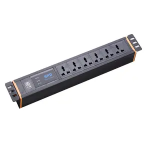 Dernier Centre de Données 6 Voies Universel 20a Noir Extension Pdu Socket