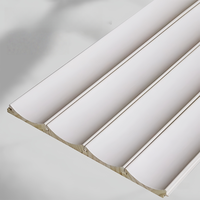 Échantillon gratuit, vente en gros d'usine, panneau de grille en bois, panneau de grille ondulé, panneau de grille solide, poli, imperméable, panneau de fond de télévision