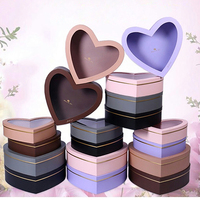 Emballage personnalisé en carton, boîte à fleurs en forme de cœur, tailles S M L, vente en gros, usine, livraison gratuite