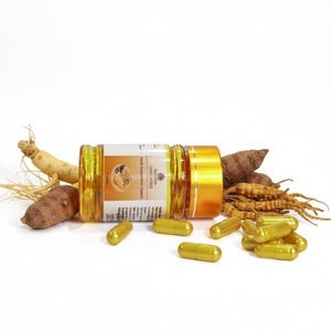 Capsules de Cordyceps Maca dorées pour l'énergie et le soutien immunitaire des hommes adultes, 30 comprimés par flacon - Product Image 1