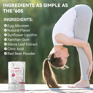 ライフワース工場プレミアム乾燥卵白非遺伝子組み換え無香料24g卵白プロテインパウダー - Product Image 3