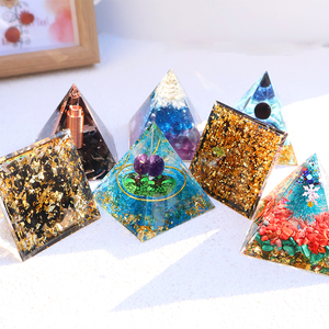 Wholesale Natural Crystal <strong>Stone</strong> Chips Loose Gemstone Resin <strong>Chakra</strong> Pyramid Carved <strong>Engraving</strong> - Product Image 3