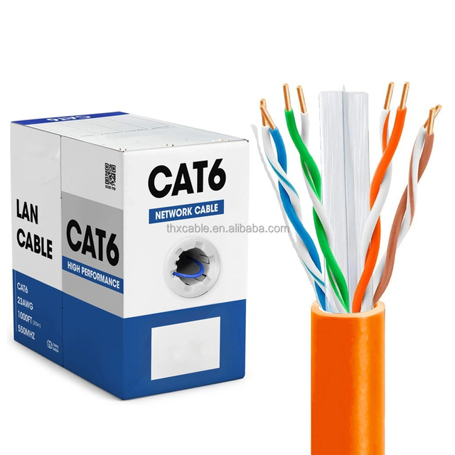 Bulk Cat 6 Outdoor Ethernet Internet Network LAN Cable Shielded External Ethernet Kabel PVC Insulation Copper Competitive Price
