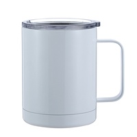 Tasse à eau en acier inoxydable 304 à double paroi sous vide avec poignée, mug de sublimation pour impression par transfert thermique, logo et image personnalisables