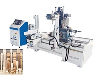 Tour à bois CNC 5 axes entièrement automatique MT1203-5A Mustang, multi-têtes avec moteur 5,5 kW
