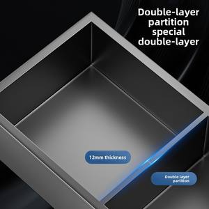 Niche étanche en acier inoxydable 201, étagère encastrée pour salle de bain et cuisine, rangement de douche moderne antirouille - Product Image 5