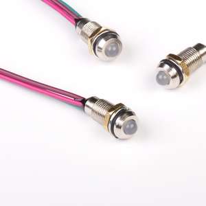 ไฟแสดงสถานะกันน้ำ8มม. 0-220V, หัวสูงขนาดเล็ก LED พร้อมสายพอตท์ติงกาว - Product Image 4