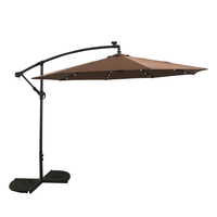 Jardin extérieur 8 Panneau 3m Cantilever Led Design contemporain Patio Banana Umbrella