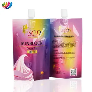 OEM/ODM 20g cosmetic samples sachet pillow pack cream gel spout packaging pouch bag with logo