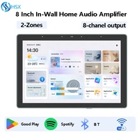 Host musik Android dua zona 8 inci dengan WiFi BT kartu TF/USB untuk rumah/komersial