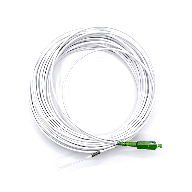 Lenew SC/APC Singlemode 3.0mm LSZH Armored Through Wall Drop FTTH 5G Fiber Patch Cord with Pre-assembled Components
