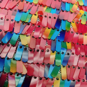 Thiết Kế Thời Trang Phụ Nữ Khiêu Vũ Ăn Mặc 9Mm Jumbo Dao Hình Dạng Hình Chữ Nhật Màu Tím Tối <span class=keywords><strong>Sequin</strong></span> Vải - Product Image 4