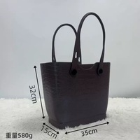Tas Pantai Model Ember Bergradasi Motif Kulit Buaya EVA Vintage Berkualitas Tinggi Kapasitas Besar Tas Tangan Mewah Unisex Grosir