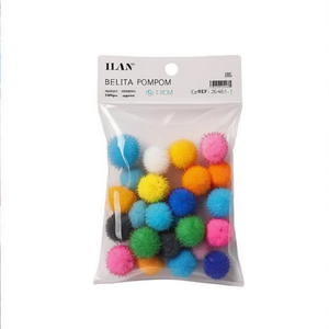 Ilan Belita PomPom 1,0 cm Couleurs mélangées Fournitures artisanales pour la décoration DIY - Product Image 1
