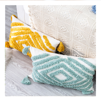 Innermor moderne minimaliste Boho gland Beige taies d'oreiller et housses de coussin 45X4 5Cm/30X50Cm diamant touffeté pour salon