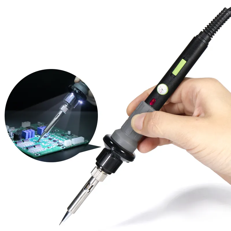 YIHUA 947-V 60W adjustable controlled temperature power on off switch desoldering iron three LED working light soldering iron