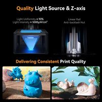 Impresora 3D HALOT-R6 de Aluminio y Resina, Completamente Ensamblada, Color Naranja, para Niños y Principiantes, Fuente de Luz de Alta Precisión, Uso Doméstico