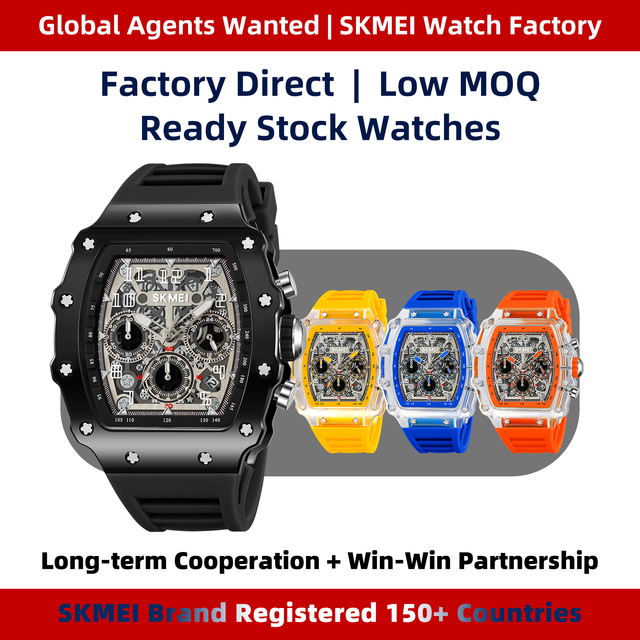 Wholesale Famous Brand Watch Skmei 2305 Luxury Six Hands Sport Style Wristwatch Waterproof Silicone Gel Men Quartz Watches