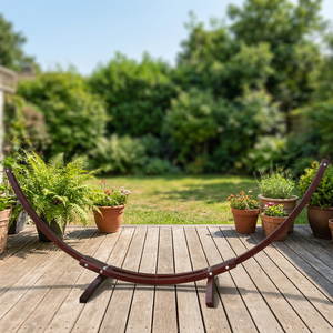 Love & Rattan Modern Design Outdoor Furniture Rattan <b>Hammock</b> <b>Swing</b> Chair with Stand for Hotel Use - Product Image 4