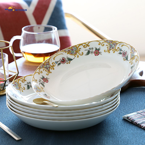 Assiette à fruits <span class=keywords><strong>en</strong></span> céramique de 6 à 12 pouces, vente <span class=keywords><strong>en</strong></span> <span class=keywords><strong>gros</strong></span>, prix abordable, avec décalcomanie personnalisée pour la décoration de la table à la maison et à l'hôtel - Product Image 4