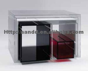 โต๊ะกาแฟอะคริลิกใสปรับแต่งสีและขนาดได้ โต๊ะอะคริลิกทรงตัวยู - Product Image 4