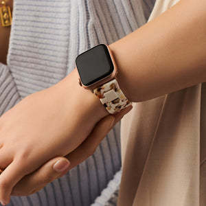 Bracelet de montre en plastique acrylique RYB à 3 maillons pour femme, bracelet en résine pour <span class=keywords><strong>Apple</strong></span> Watch Series 6 5 4 3 2 1 <span class=keywords><strong>SE</strong></span> 38/42/44 - Product Image 5