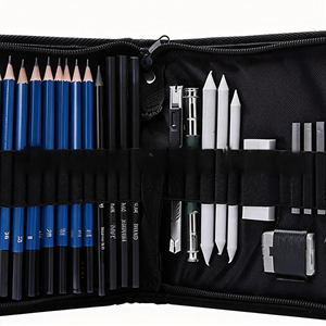 Ensemble de crayons à <span class=keywords><strong>fusain</strong></span> pour croquis avec papier et mine 2H, outil spécial de <span class=keywords><strong>dessin</strong></span> à la <span class=keywords><strong>main</strong></span> pour les étudiants en art - Product Image 4